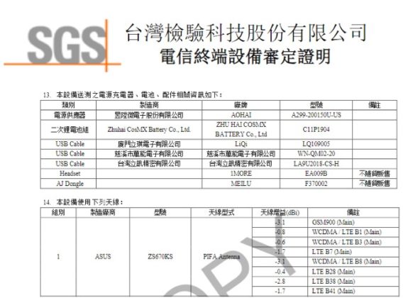 ASUS ZenFone 7 NCC, TUV लिस्टिंग में 6.7 इंच का डिस्प्ले, 512GB स्टोरेज, 5,000mAh की बैटरी, 30W चार्जिंग आदि का पता चलता है