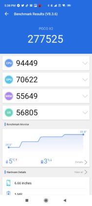 पोको एक्स 2 एंटुटु बेंचमार्क 