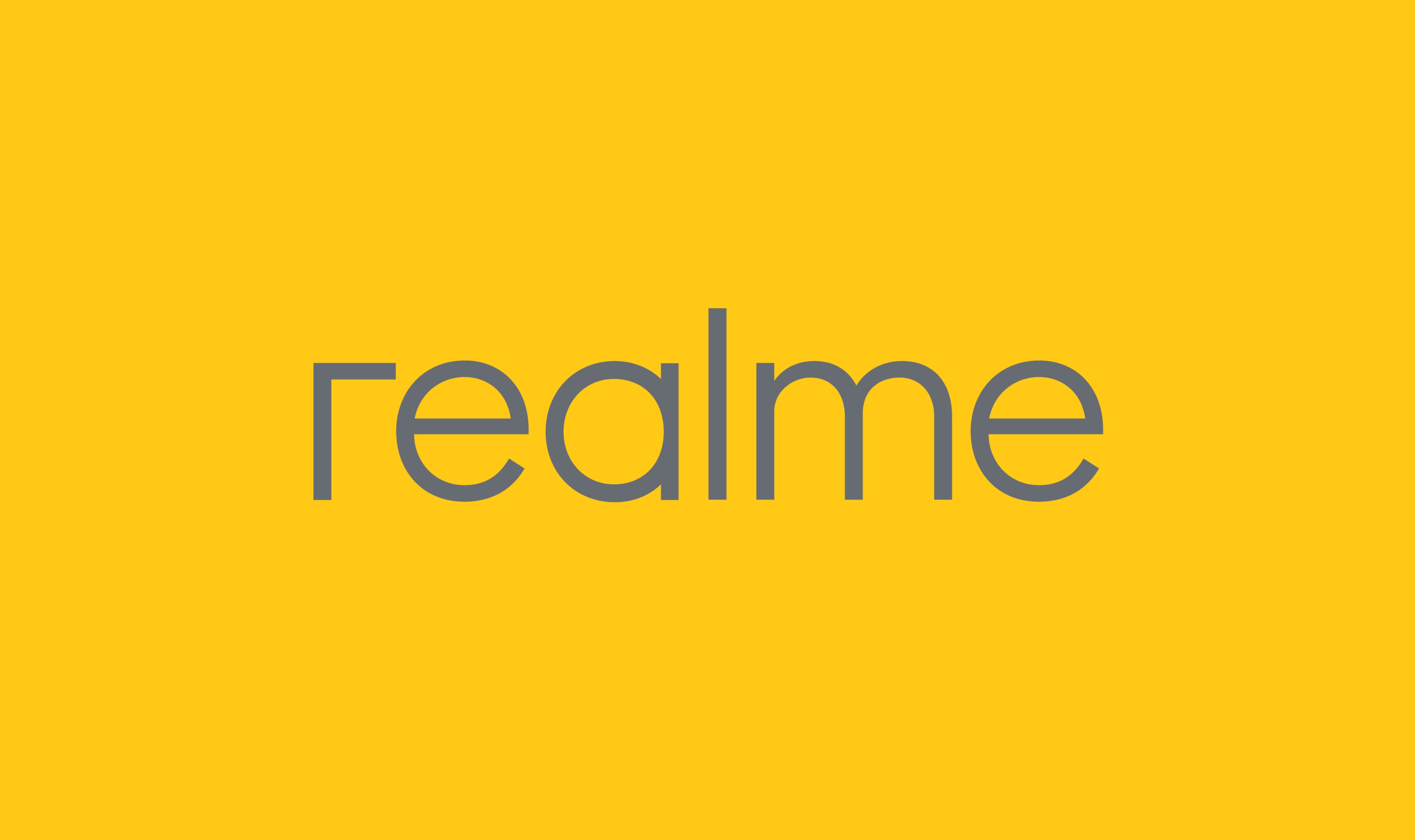 Realme लोगो प्रदर्शित 